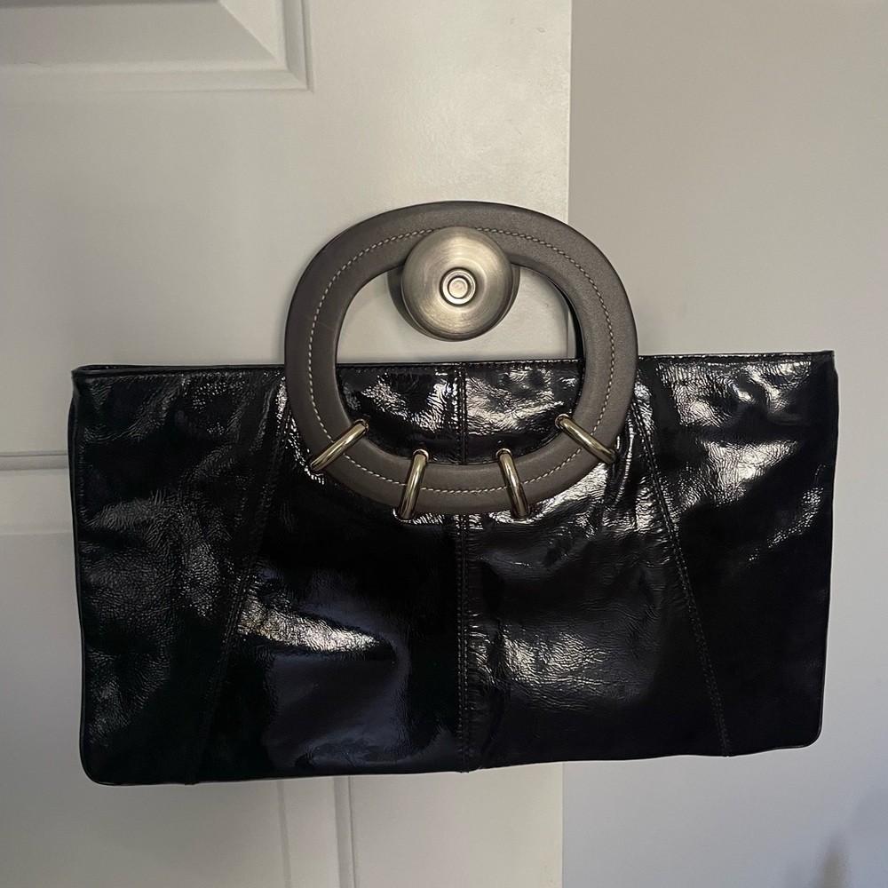 Kate Spade Brown Patent Leather Handle Bag with Dust Bag